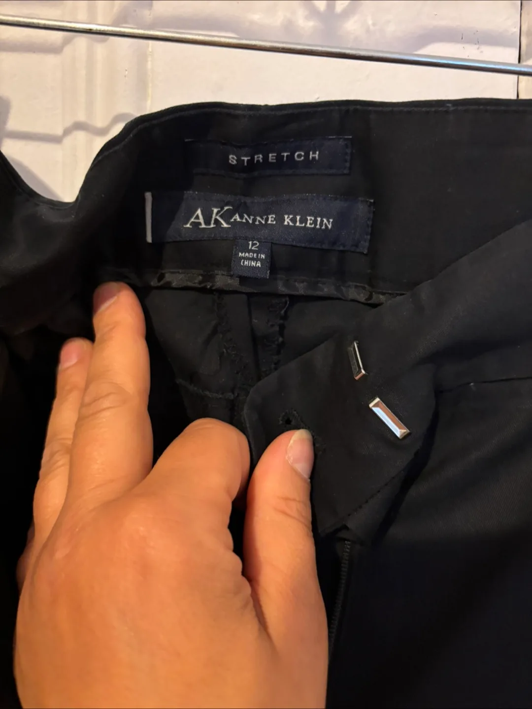 Anne Klein Black Stretch Pants - Size 12 thumbnail
