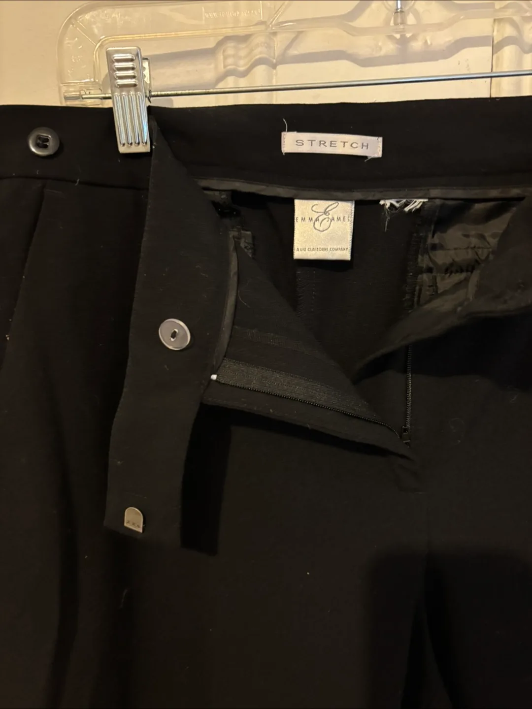 Emma James Black Stretch Pants size 12 thumbnail