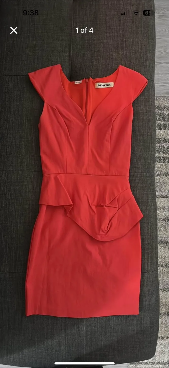 Mystic Coral Peplum Dress - Size S/M thumbnail