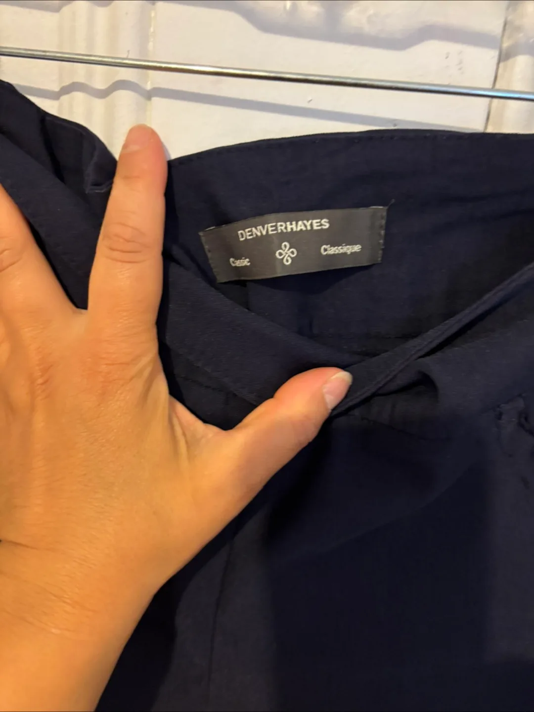 Denver Hayes Classic Navy stretch pants size 10-12 thumbnail