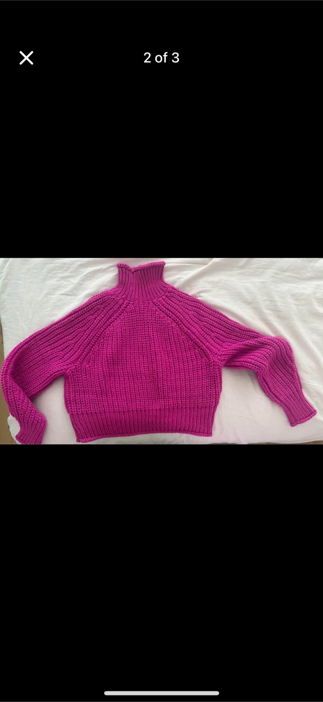 H&M Pink Knit Turtleneck Sweater, Size S - photo 2