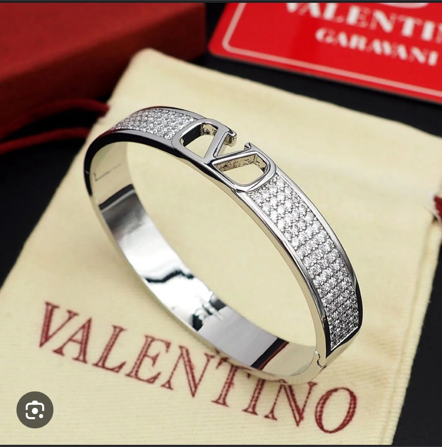 Valentino Garavani Silver Bangle Bracelet thumbnail