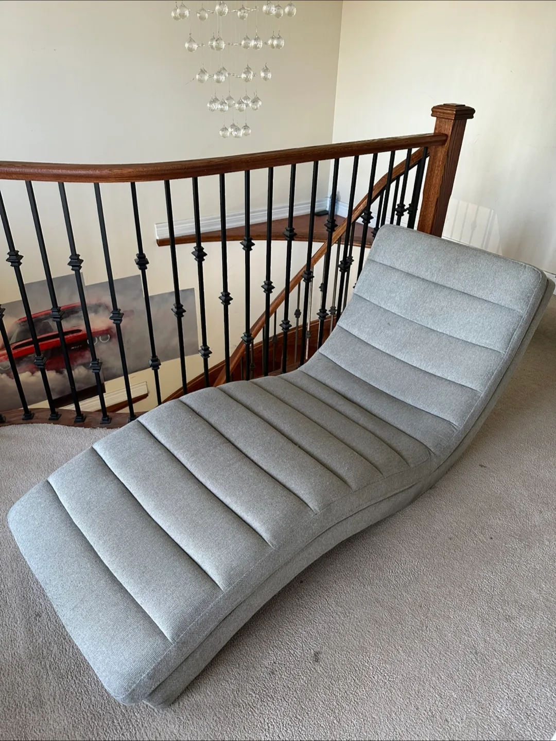 Modern Grey Chaise Lounge thumbnail