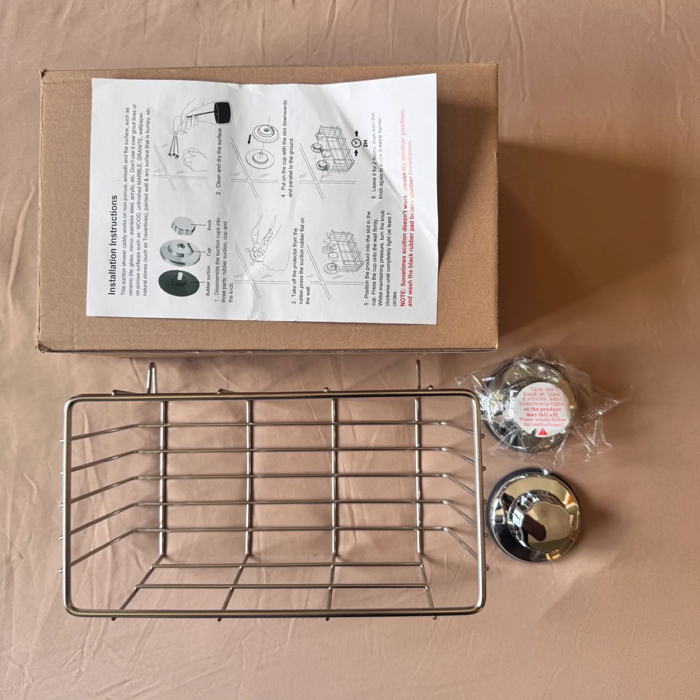 Shower Caddy with Suction Cups & Box thumbnail