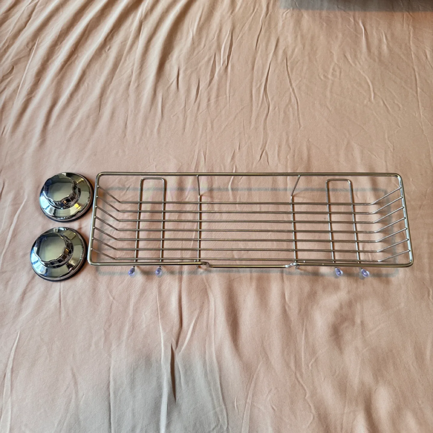 Chrome Shower Caddy with Suction Cups thumbnail