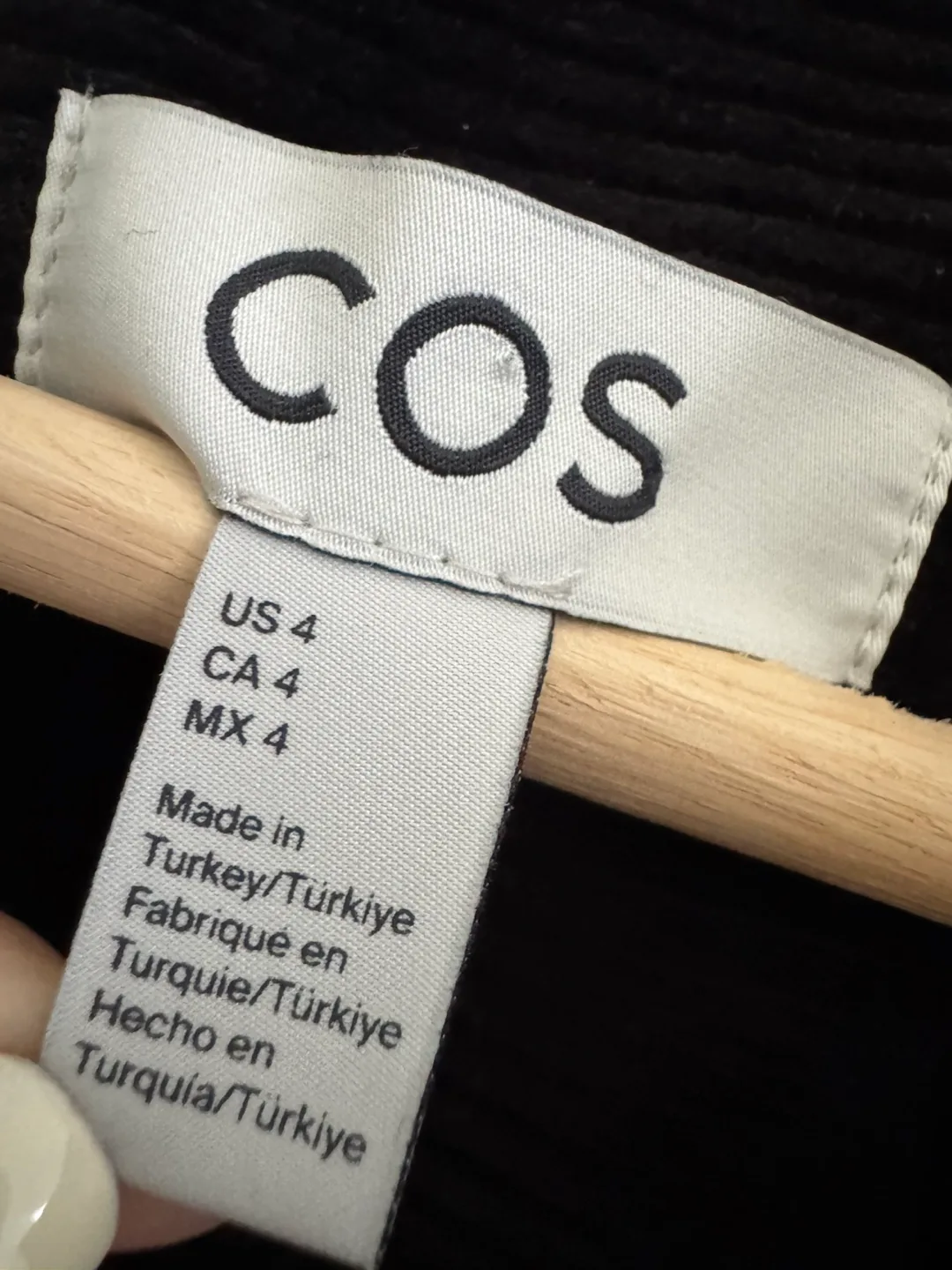 COS Black Corduroy Shirt - Size US 4 image indicator(3)