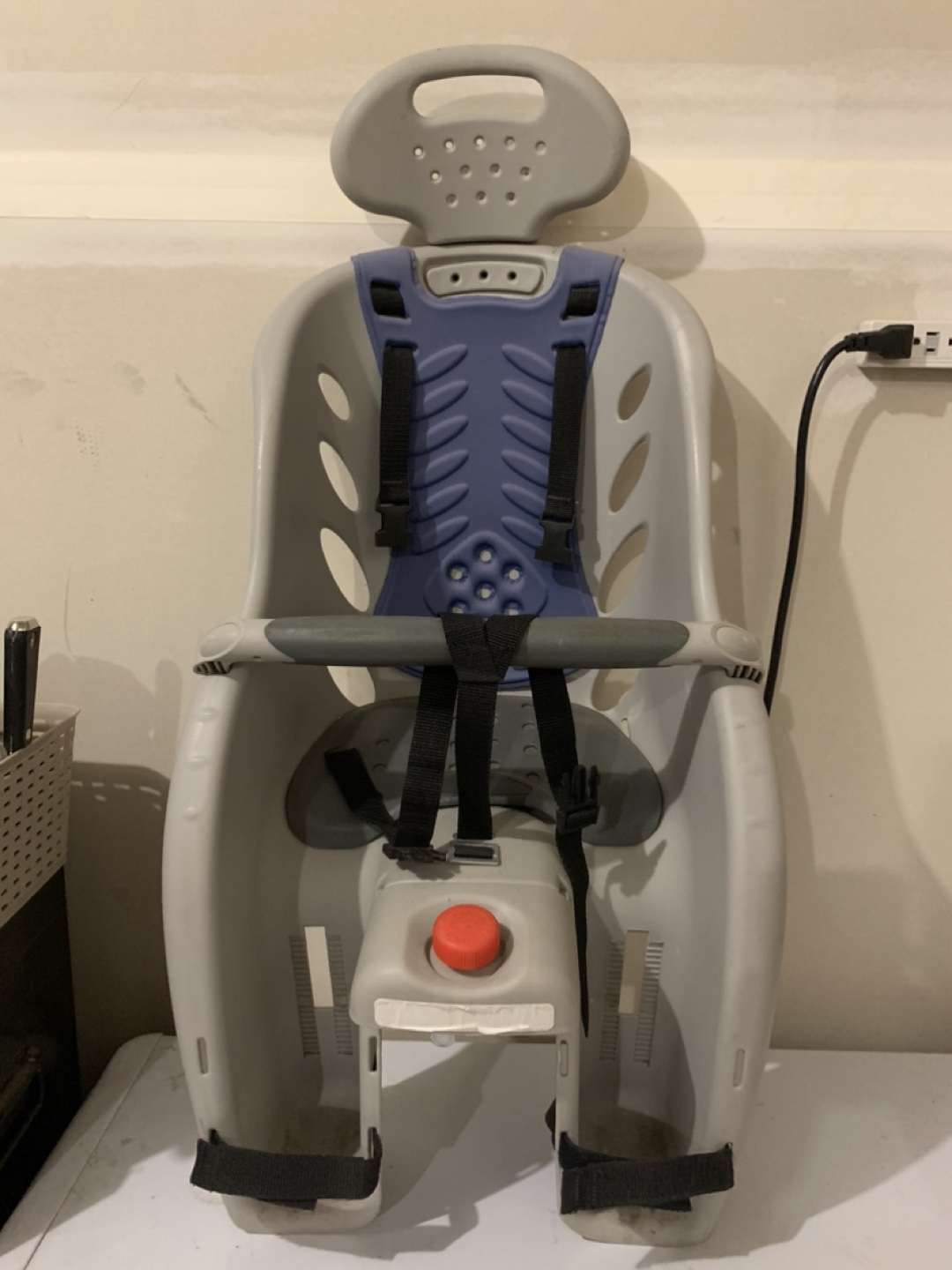 Child Bike Seat - Grey & Blue