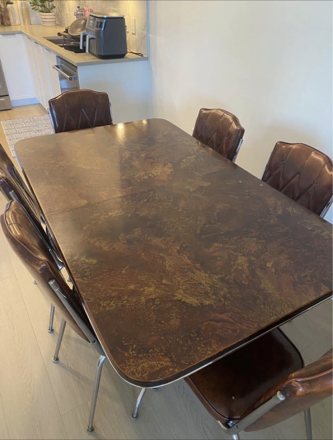 MCM Extendable Dining Table + 6 Chairs - photo 2