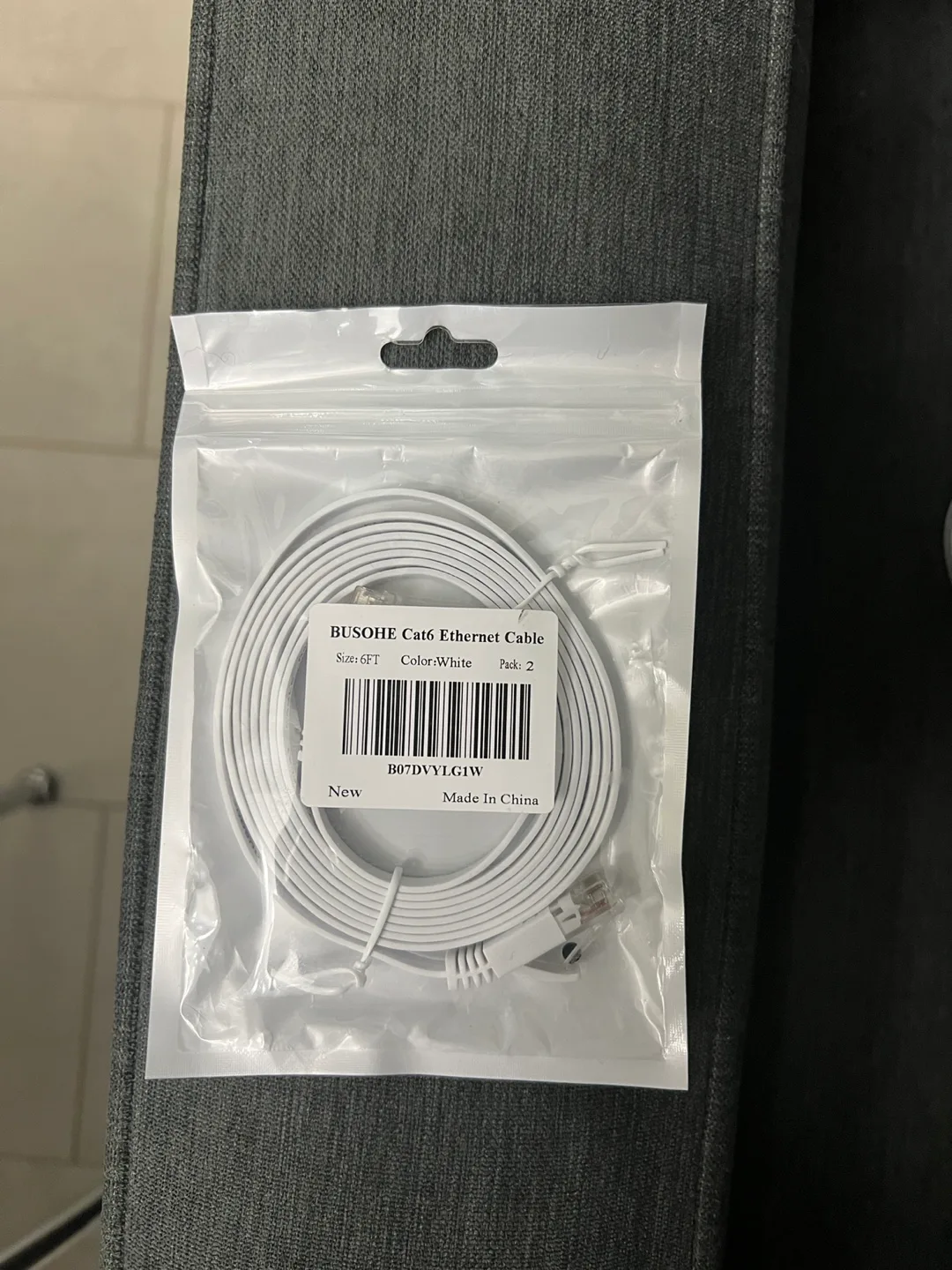 New BUSOHE Cat6 Ethernet Cable - 6ft White thumbnail
