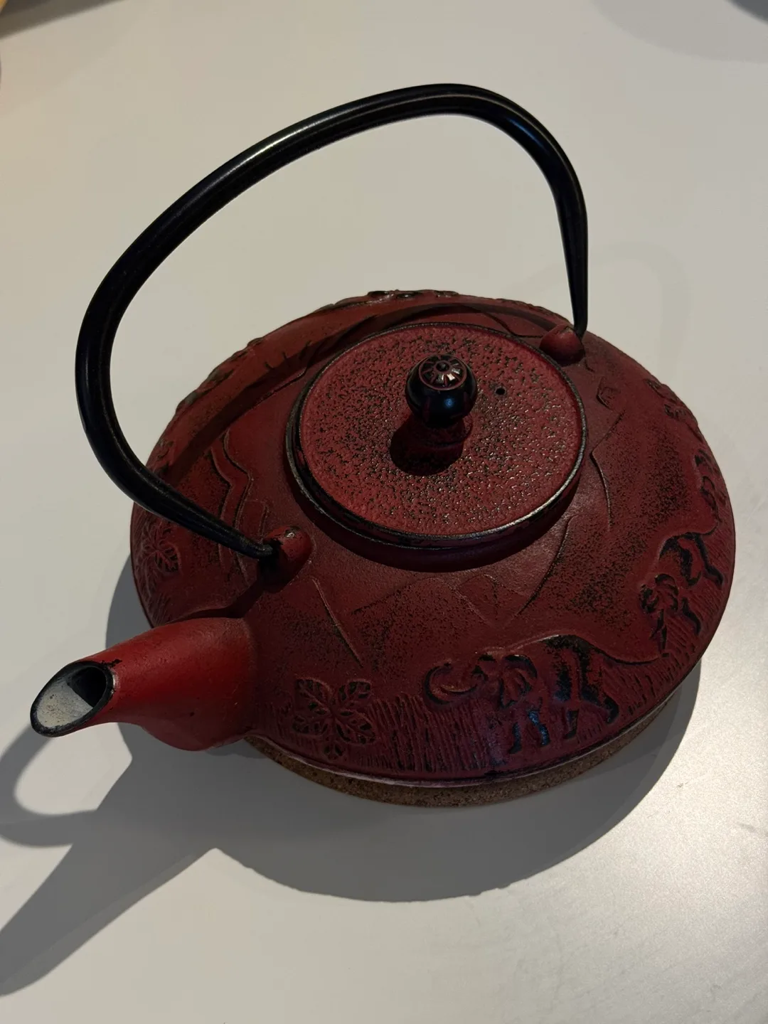 Red Cast Iron Teapot thumbnail