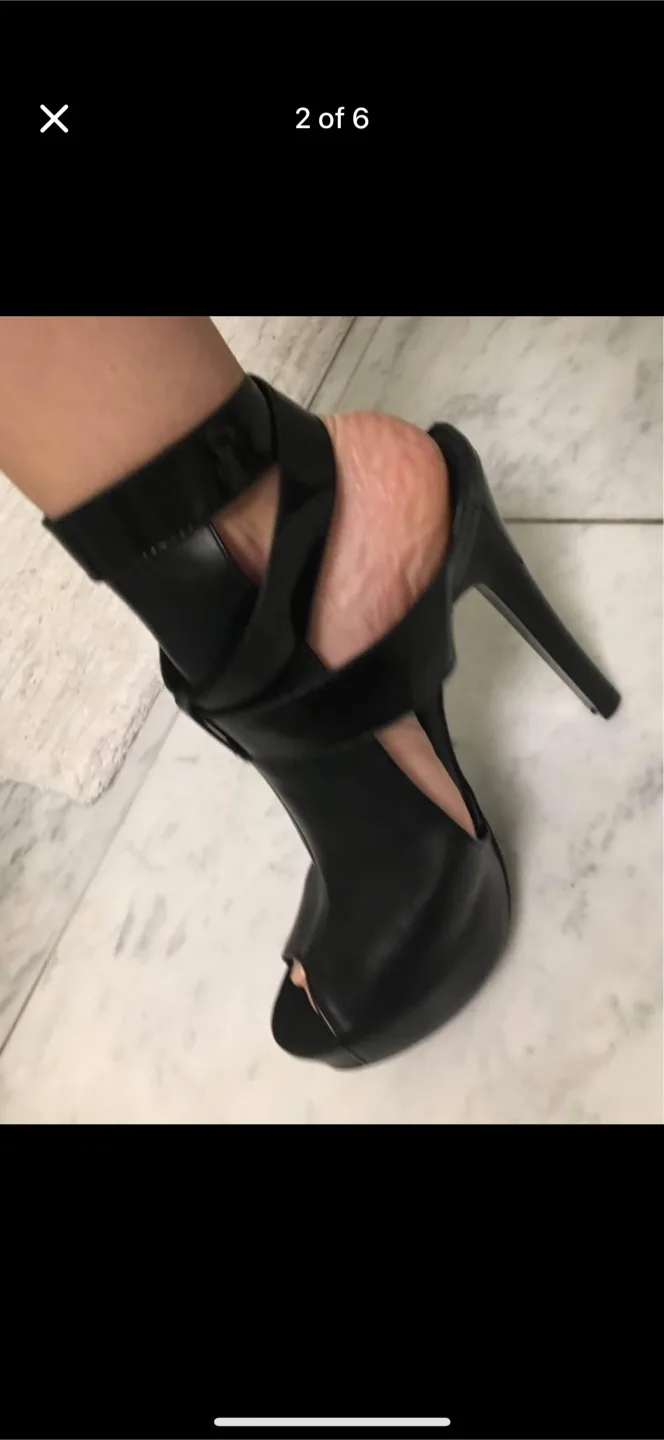 Black Open Toe Heels - Size: 37 EU image indicator(2)