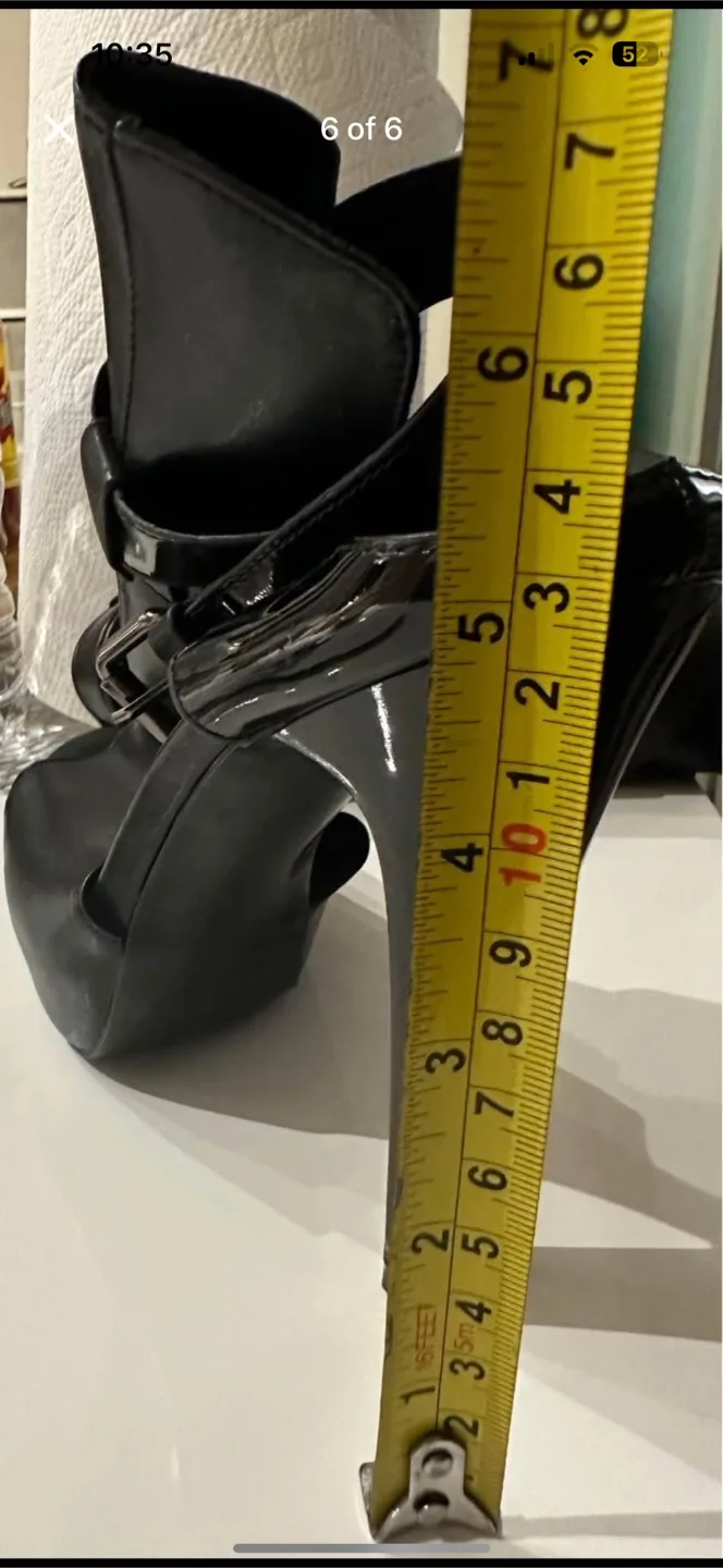 Black Open Toe Heels - Size: 37 EU image indicator(6)