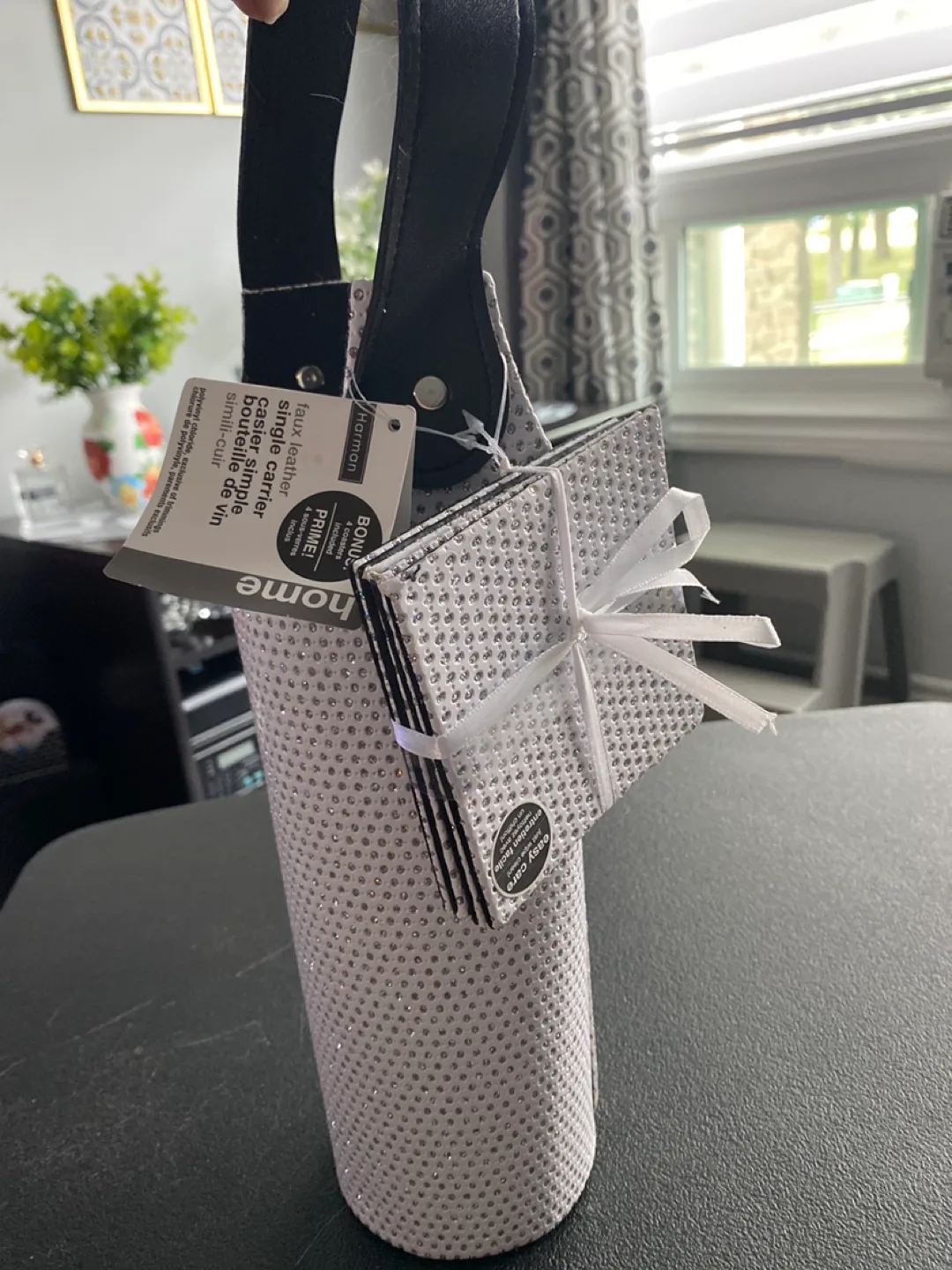 Harman Wine Carrier + 4 Coasters - New! thumbnail