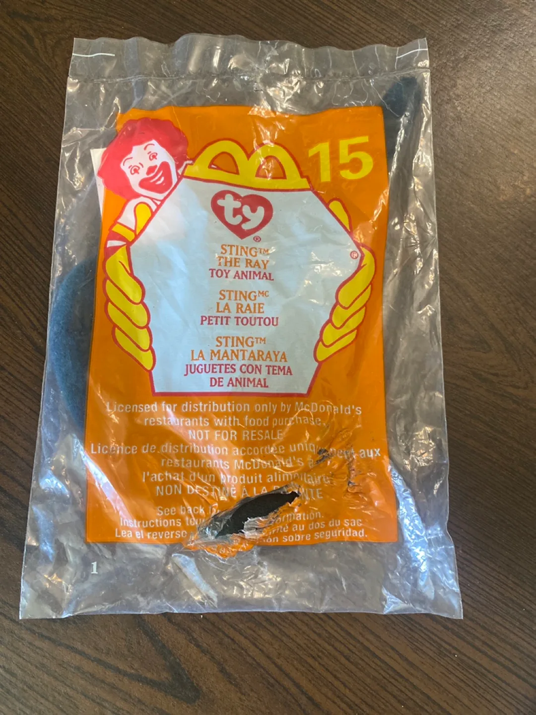McDonald's Ty Sting the Ray Toy Animal thumbnail
