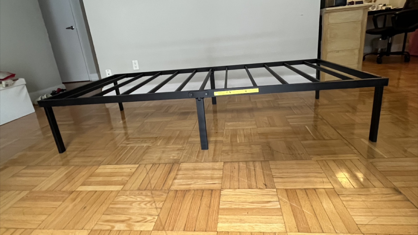 Twin - Black Metal Bed Frame with Mattress - photo 5
