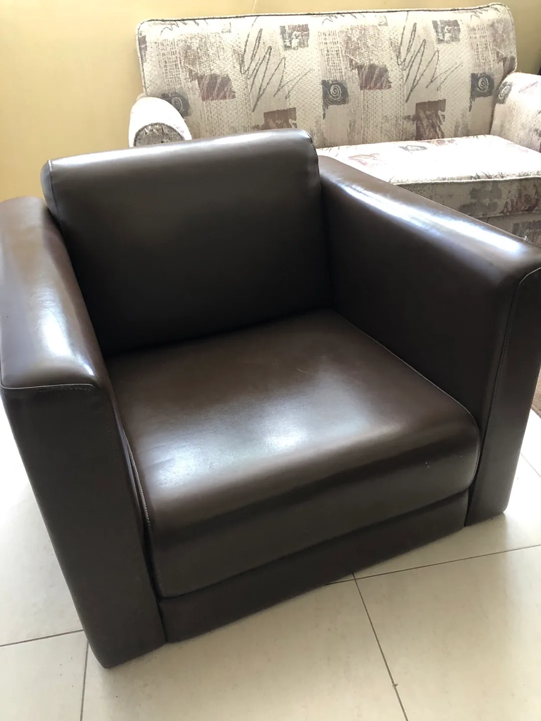 Brown Vinyl Armchair thumbnail