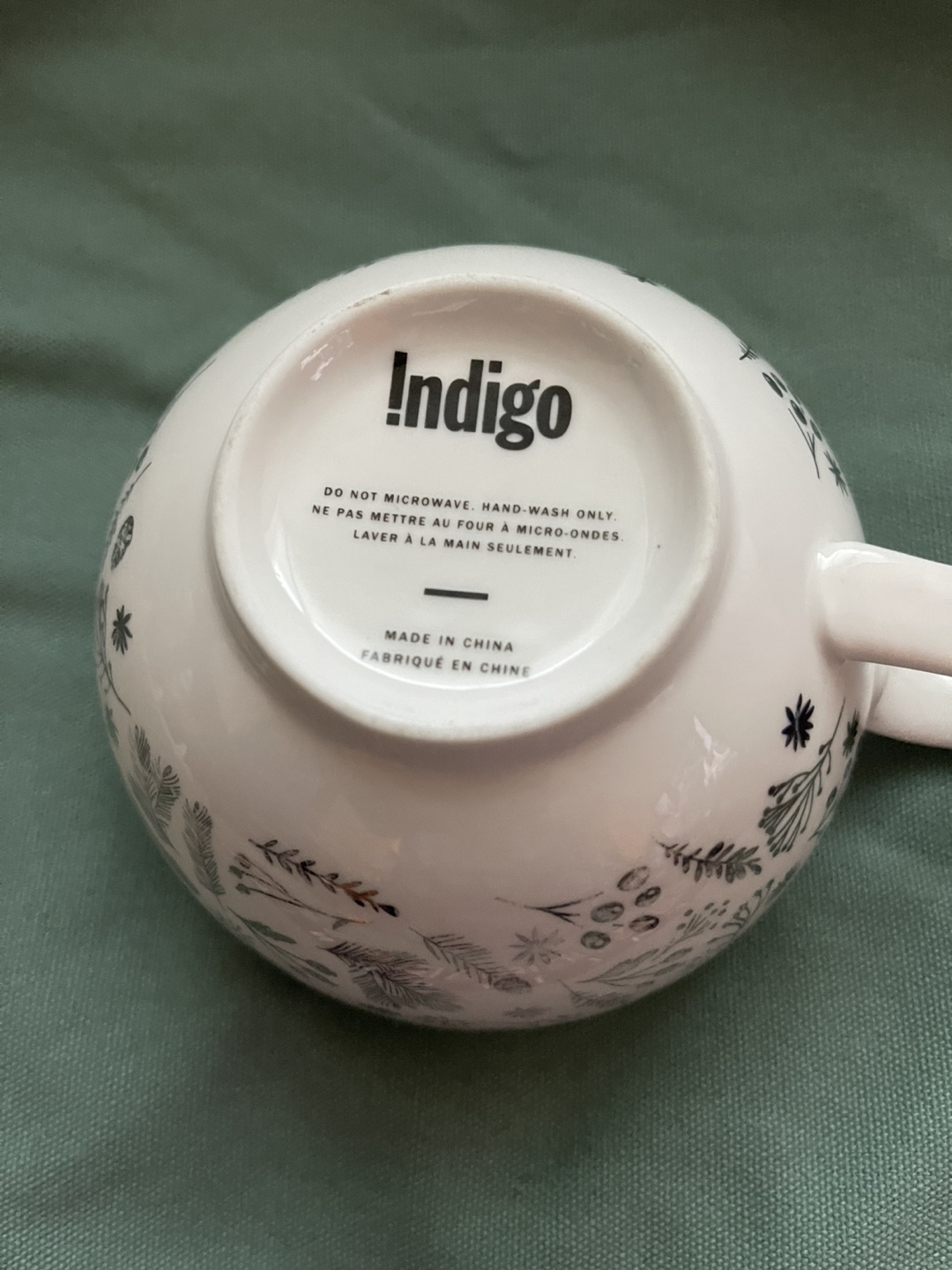 Indigo Floral Patterned Mug - photo 3