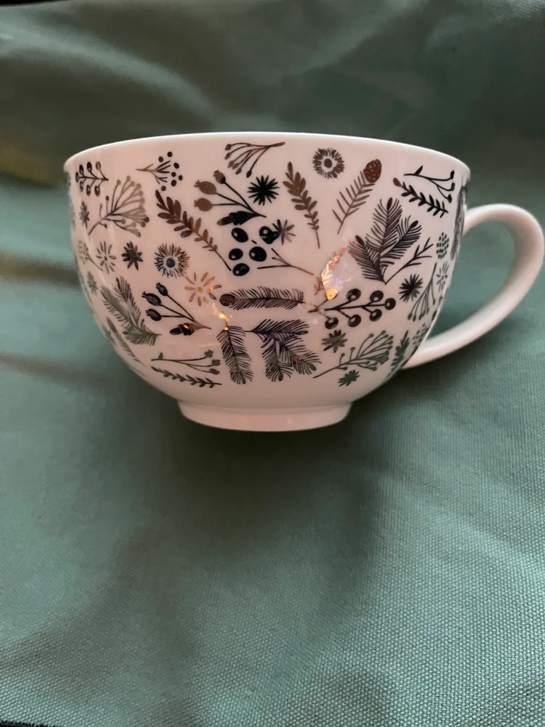 Indigo Floral Patterned Mug
