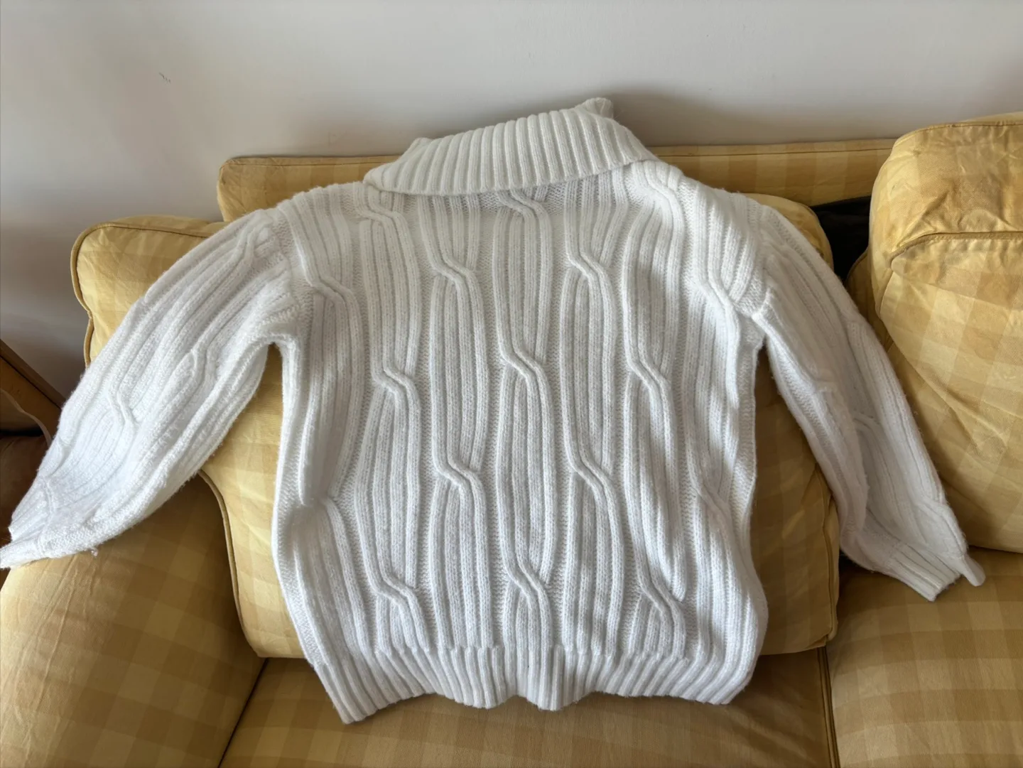 White Knit off shoulder Sweater thumbnail