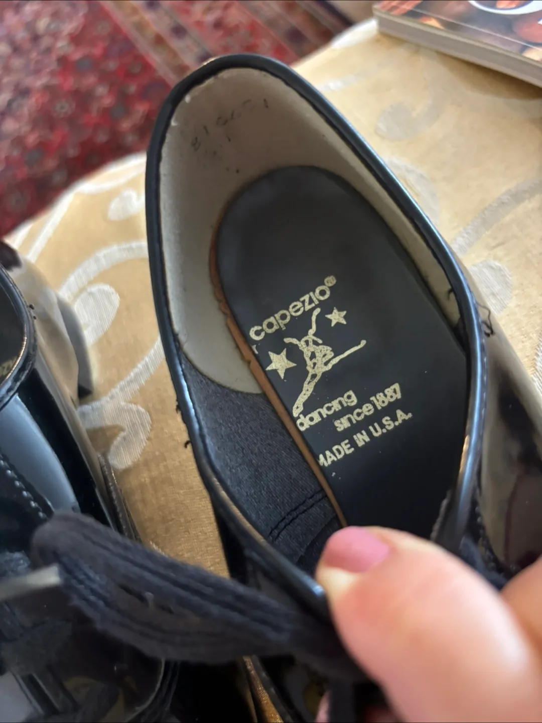 Capezio Black Tap Shoes, Size 7 image indicator(4)