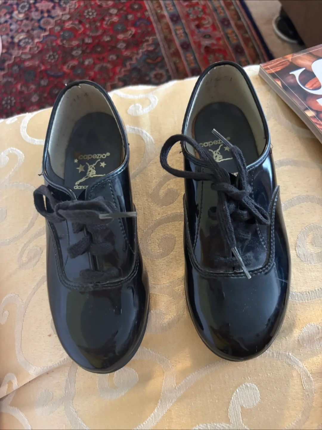 Capezio Black Tap Shoes, Size 7 thumbnail