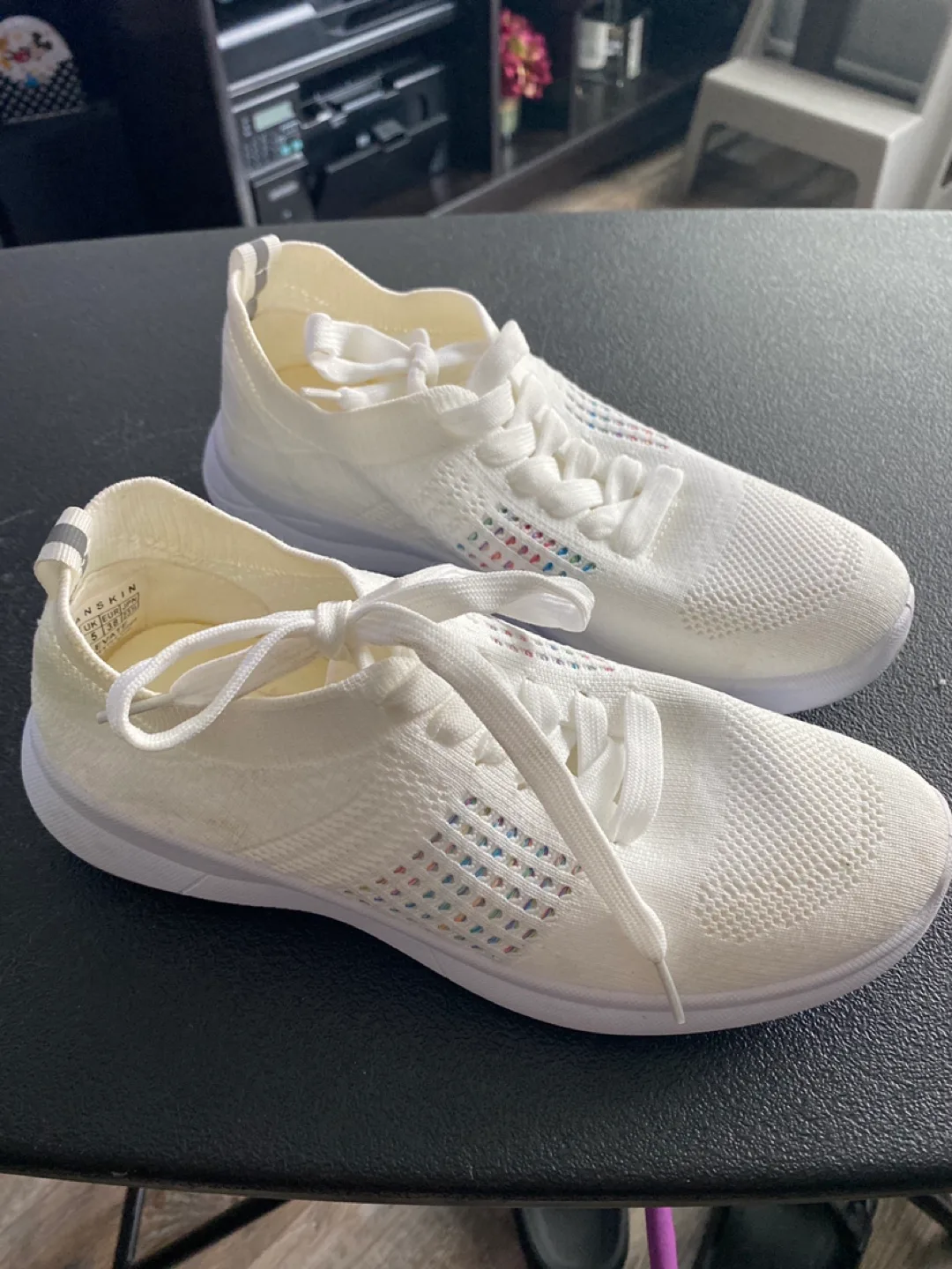 Inskin White Athletic Shoes, Size 38 (US 7.5) thumbnail