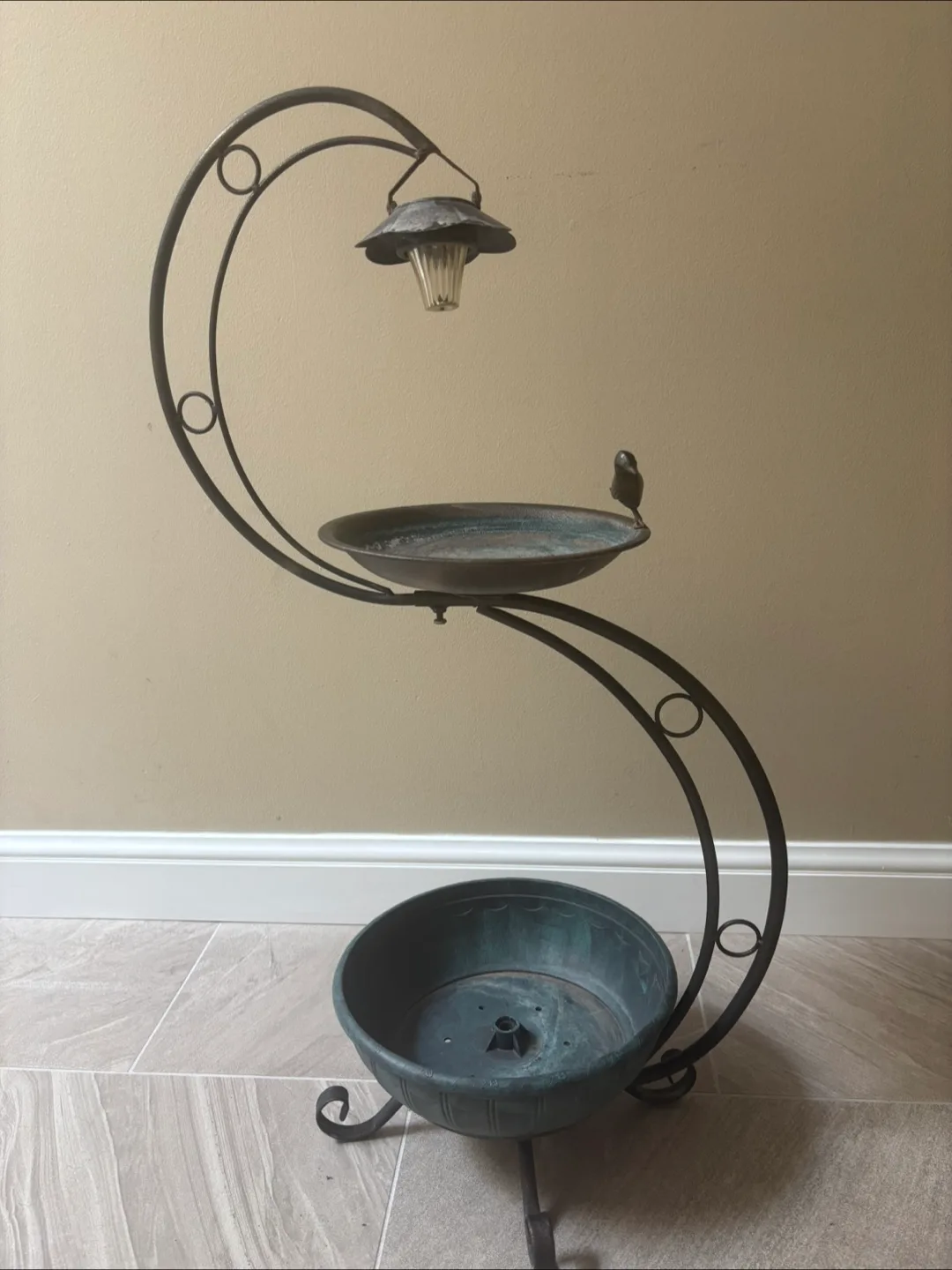 🇨🇦Decorative Metal Bird Bath thumbnail
