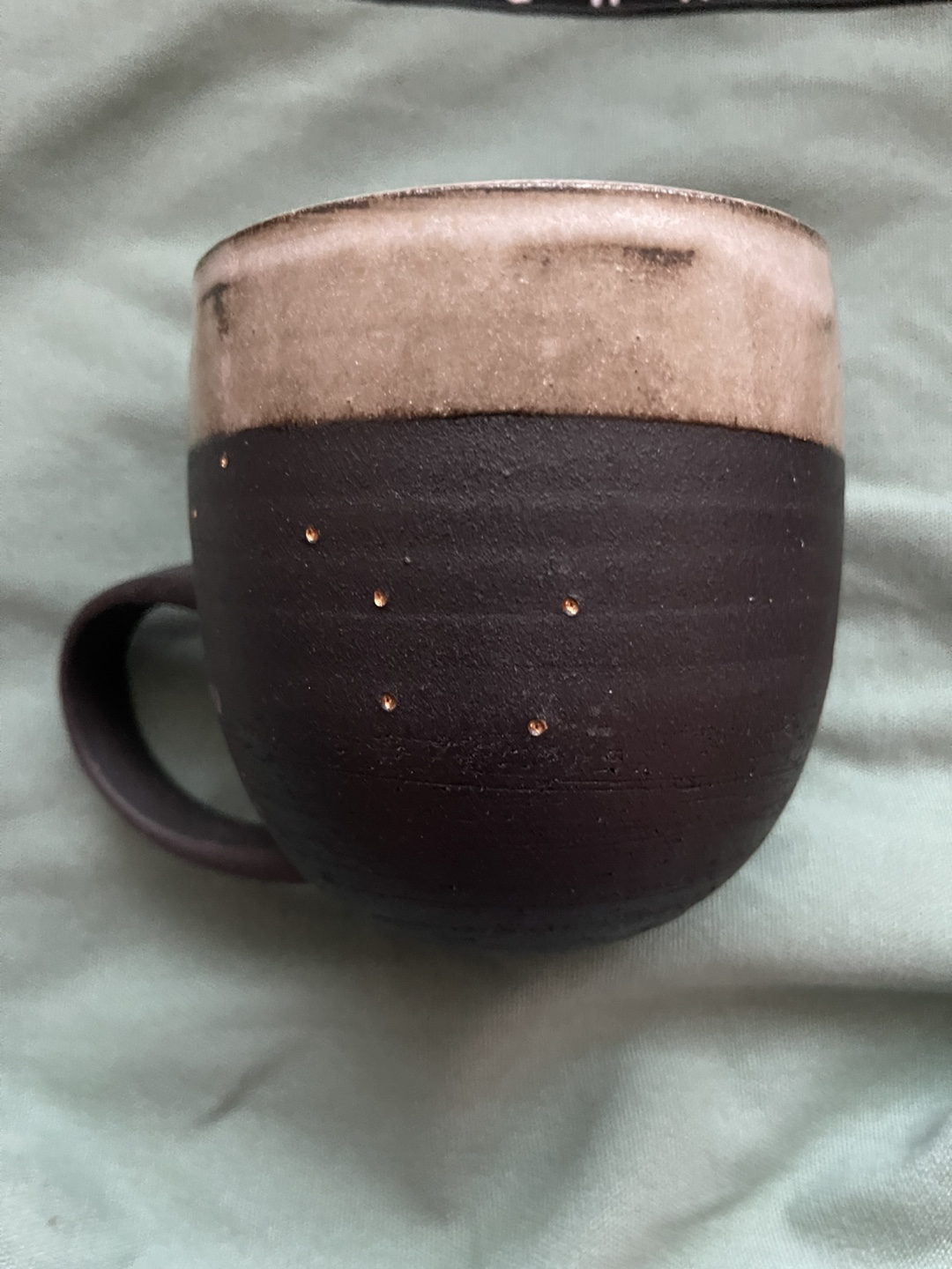 Handmade Ceramic Mug - Black and Beige - photo 3