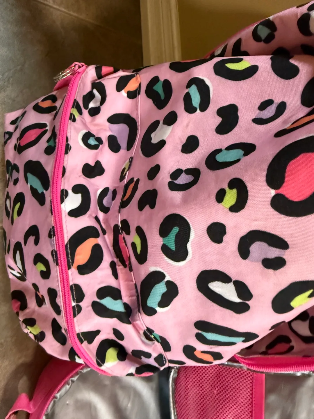 Children’s place Pink Leopard Backpack with Lunch Bag 🍁🇨🇦 image indicator(2)
