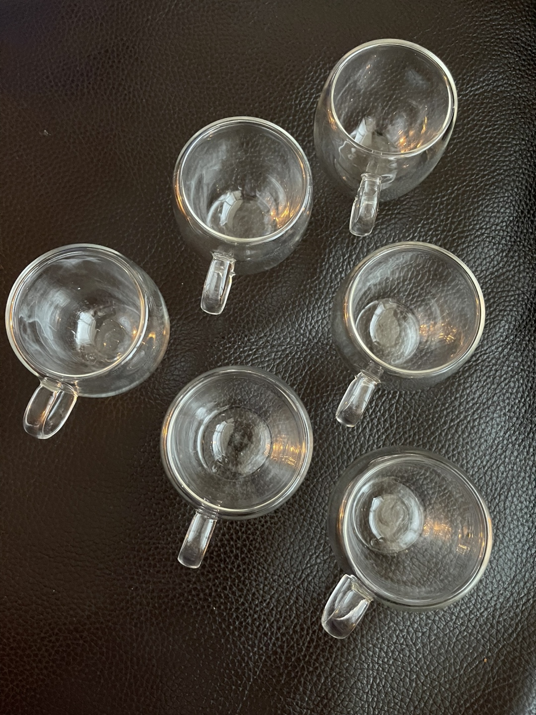 Set of 6 Glass Coffee/Tea Mugs