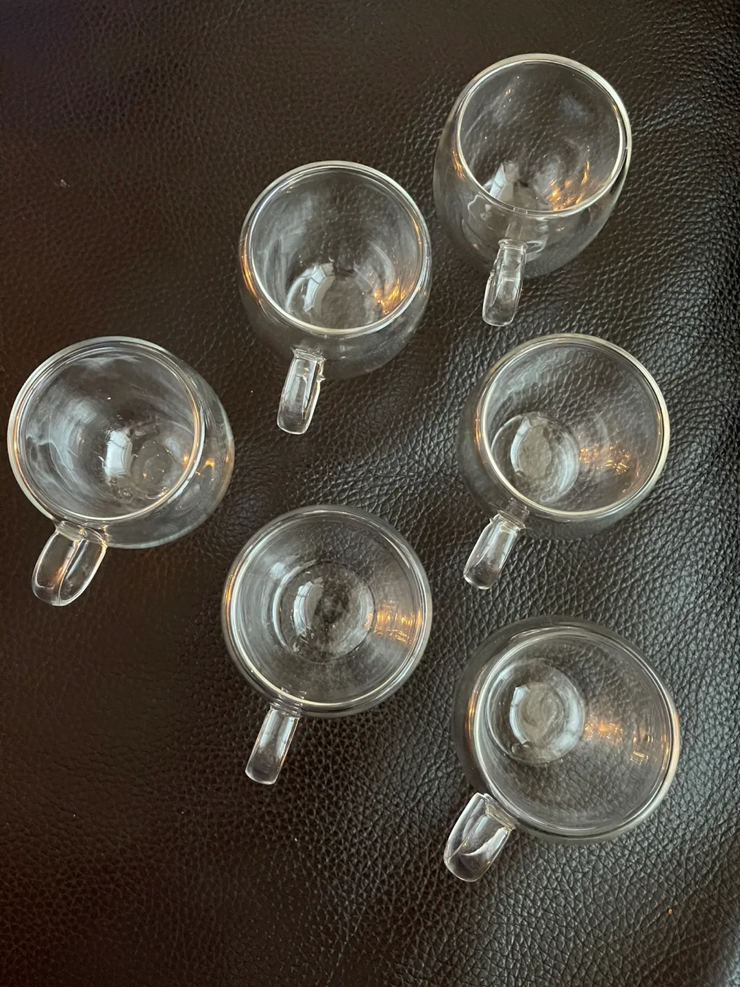 Set of 6 Glass Coffee/Tea Mugs