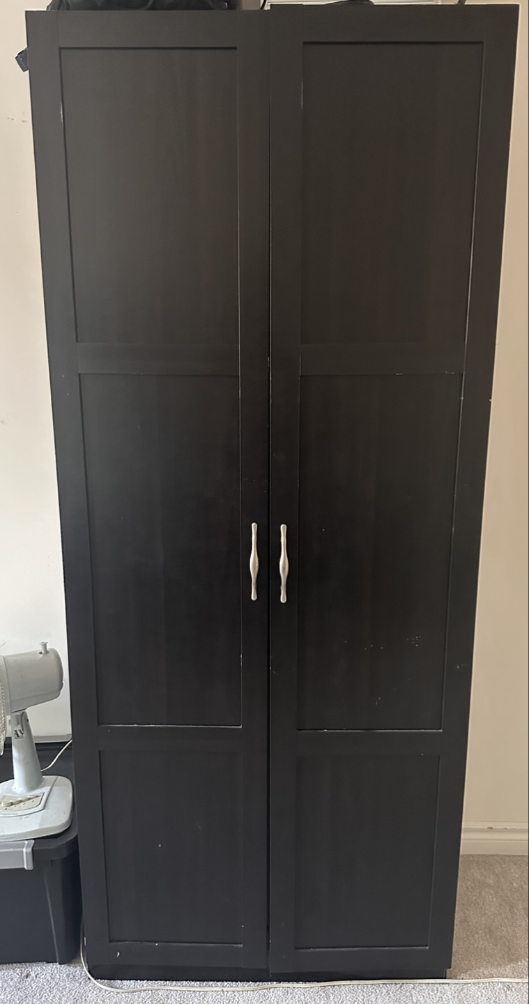 Wardrobe Armoire - Black - photo 3