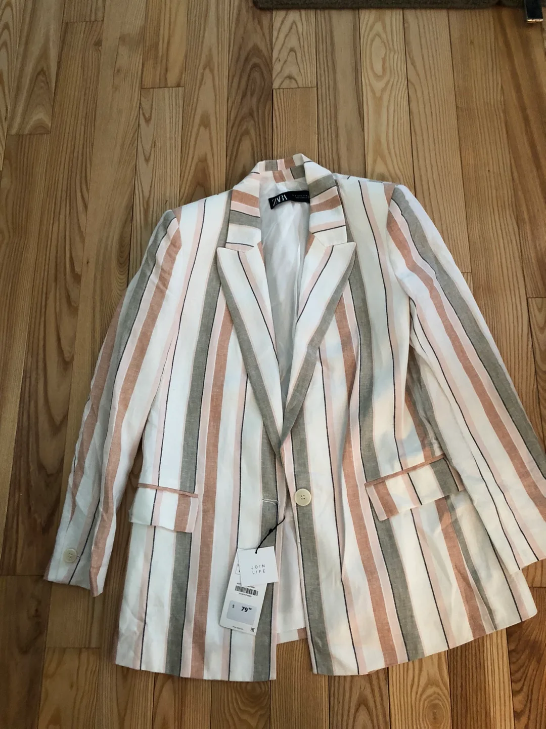 New Zara Linen Blazer & Shorts Set - Size M thumbnail