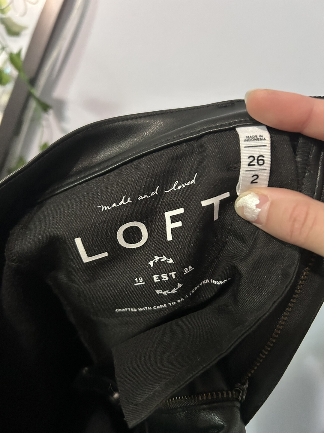 Ann Taylor LOFT Black Faux Leather Pants - Size 26 - photo 3