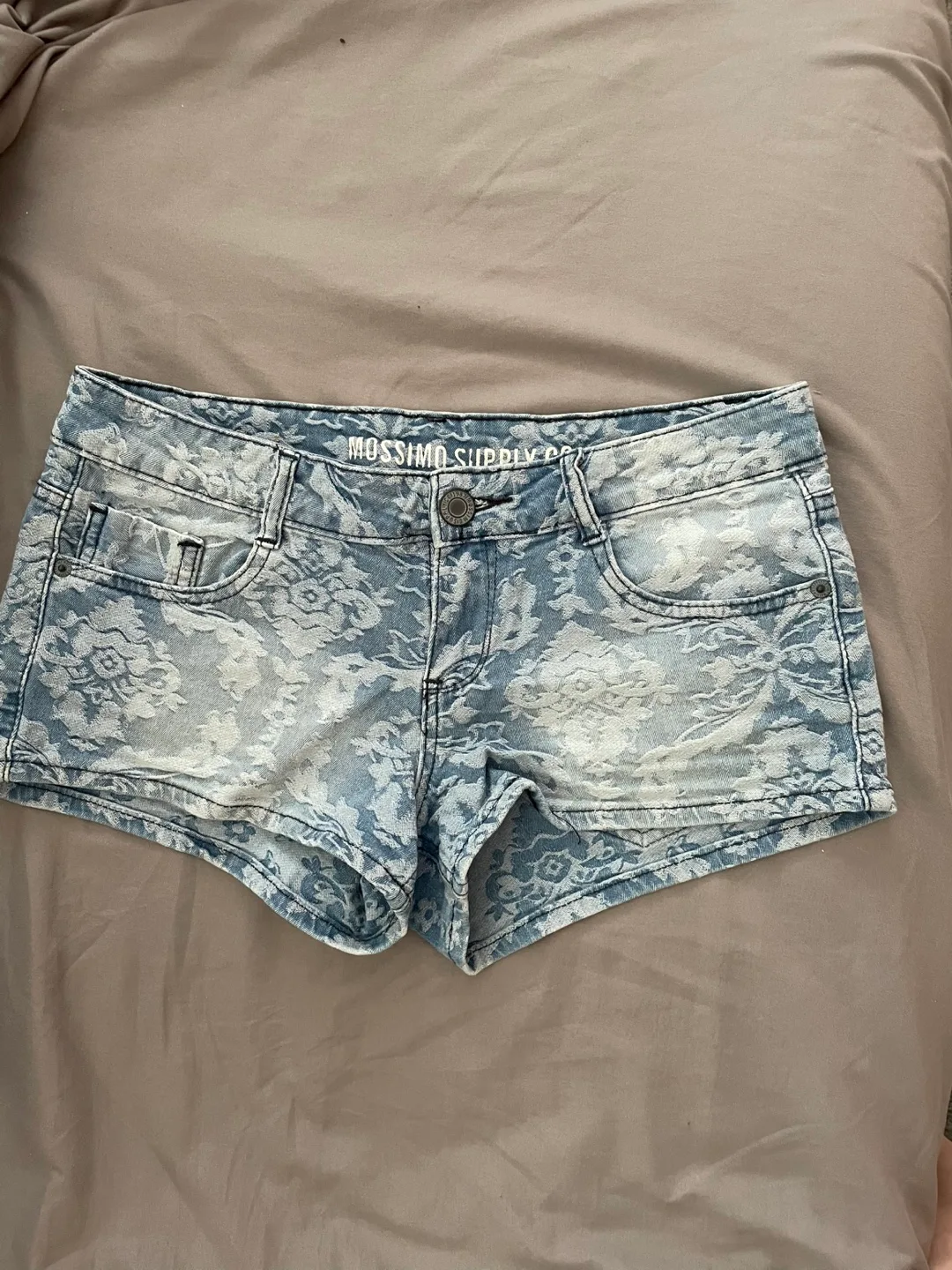 Mossimo Supply Co. Floral Denim Shorts thumbnail