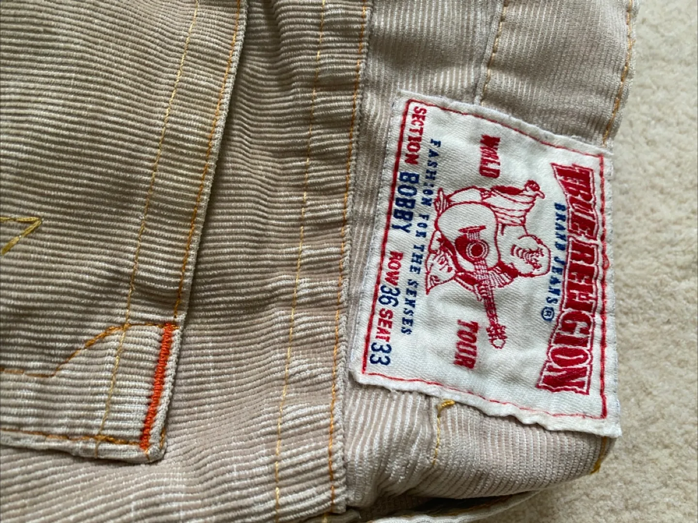 True Religion Bobby Section Corduroy Pants thumbnail