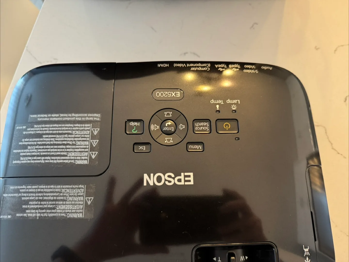 Epson EX5200 projector image indicator(2)