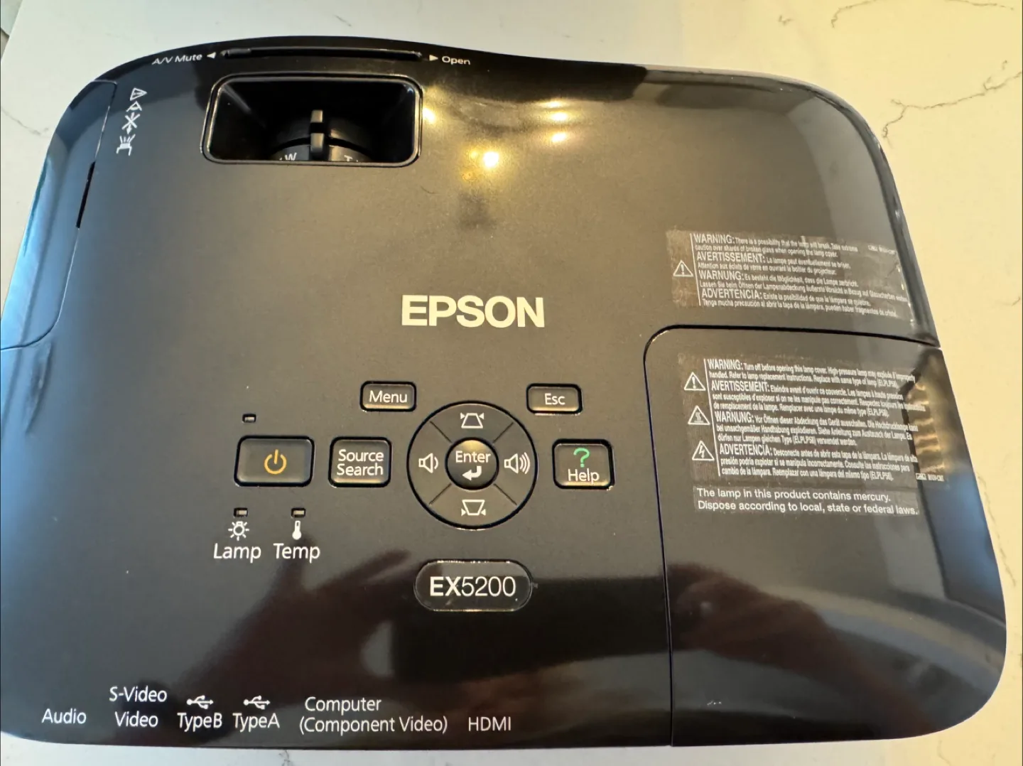 Epson EX5200 projector image indicator(5)