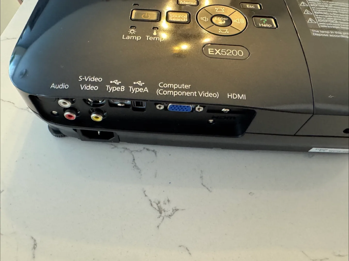 Epson EX5200 projector image indicator(4)