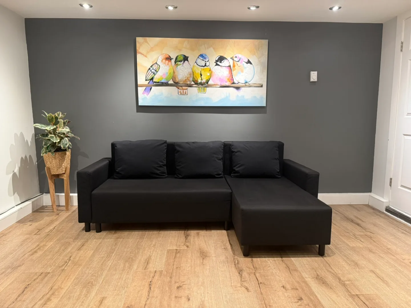 Like New Black Sectional Sofa Bed thumbnail
