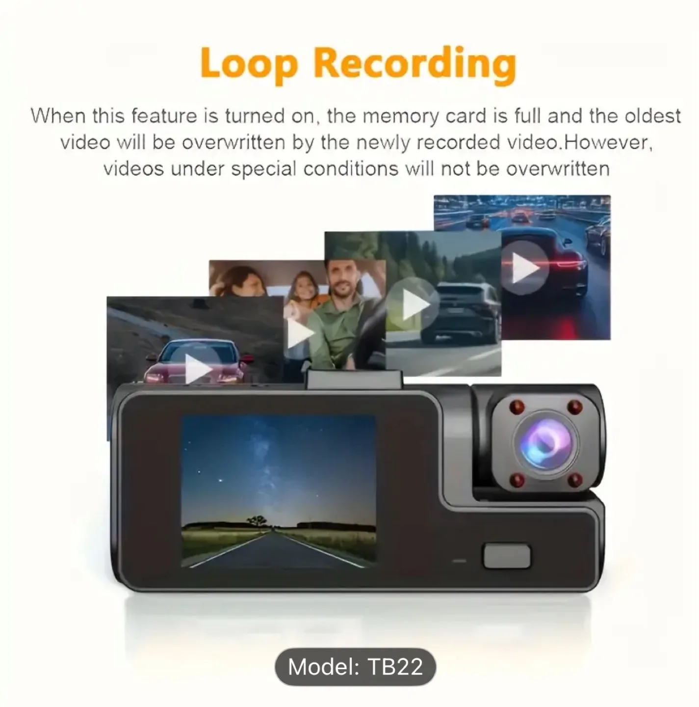 TB22 Full HD 1080P Dash Cam (NO SD CARD) image indicator(2)