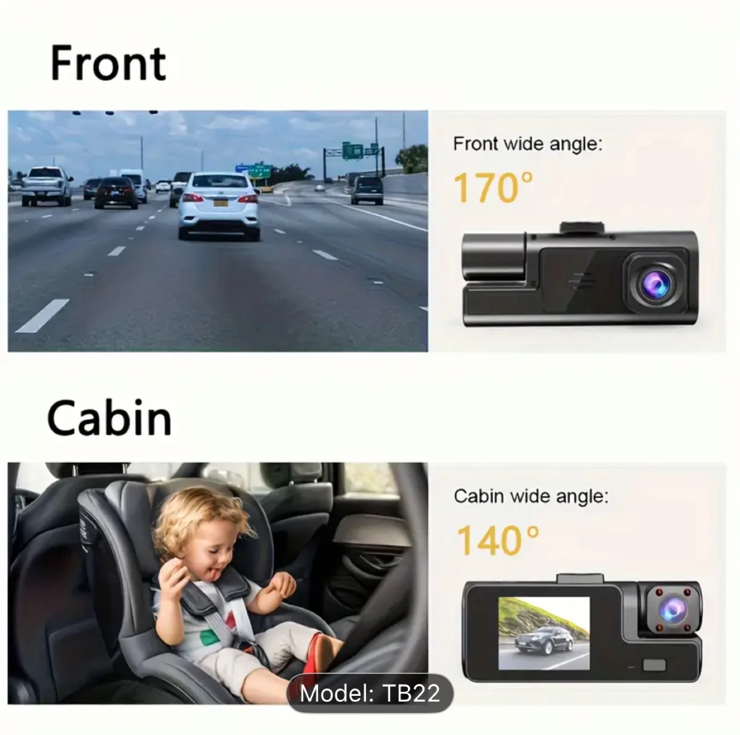 TB22 Full HD 1080P Dash Cam (NO SD CARD) image indicator(3)