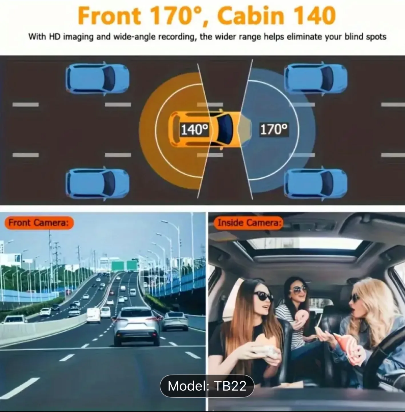 TB22 Full HD 1080P Dash Cam (NO SD CARD) image indicator(6)