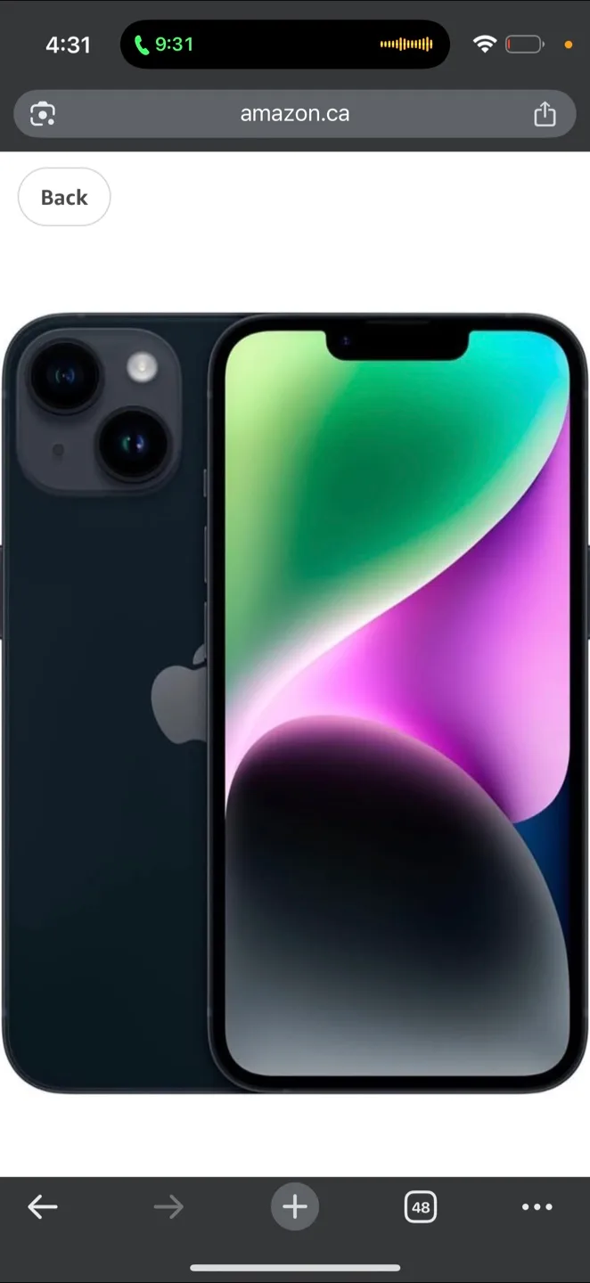 New Apple iPhone 14  plus -  Midnight blue image indicator(2)