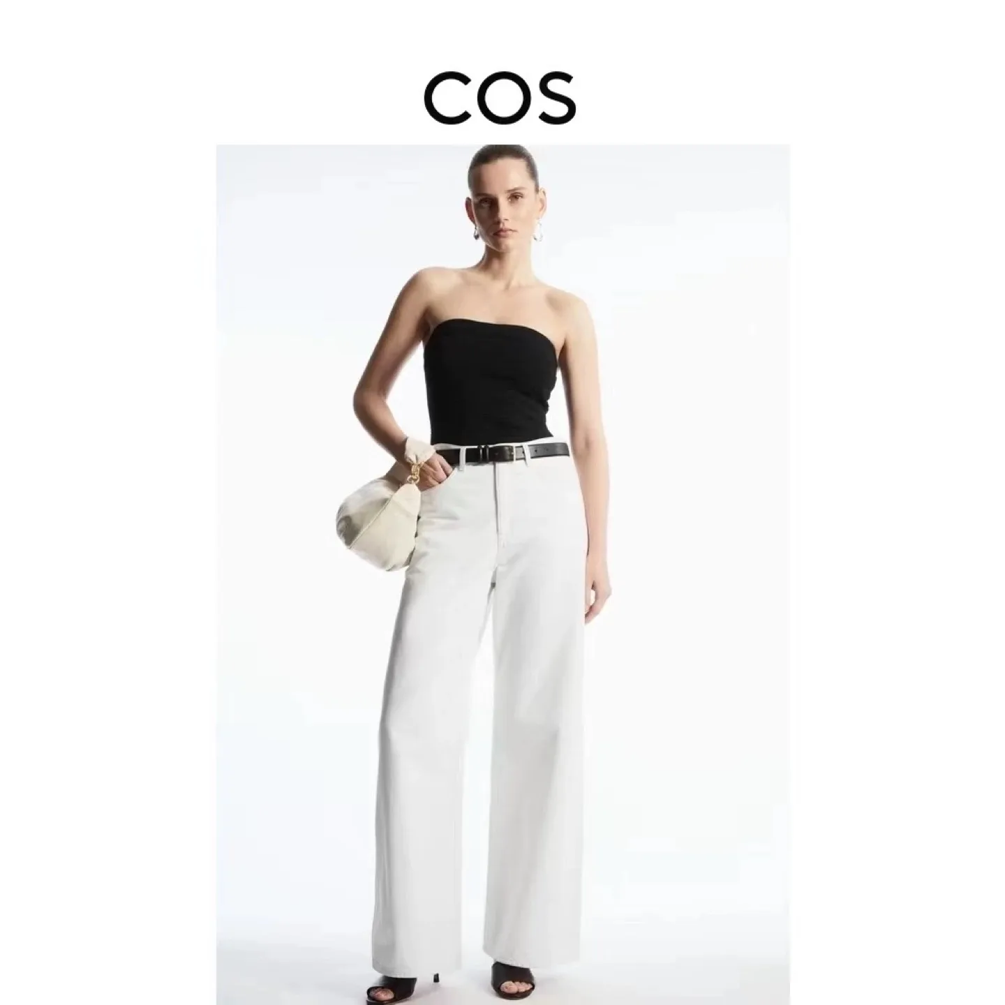 COS Black Tube Top - Size S thumbnail