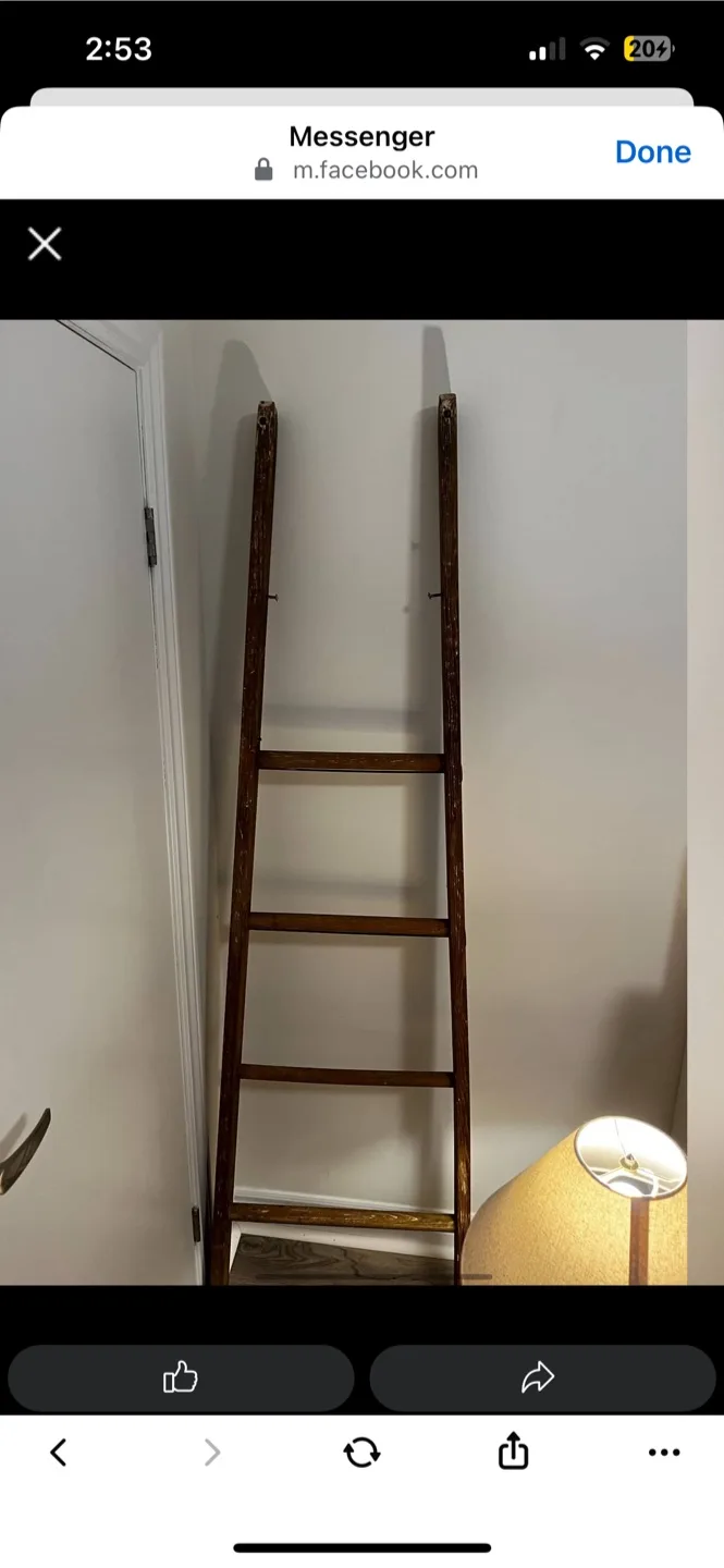 Antique Wooden Blanket Ladder thumbnail