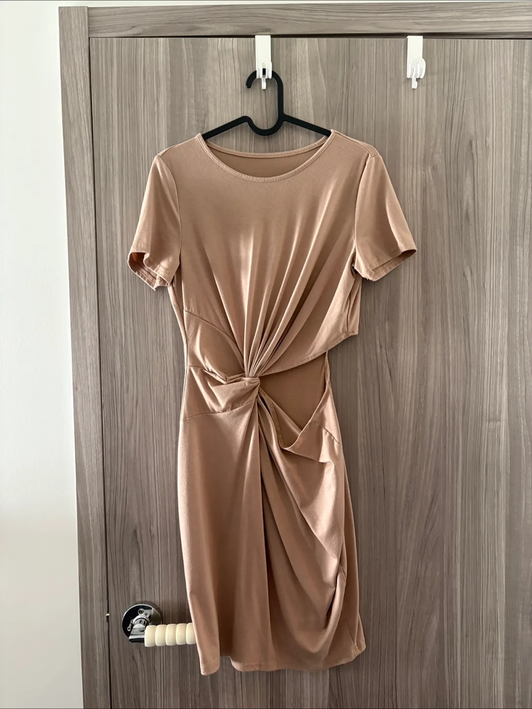Beige Cut out Mini Dress thumbnail