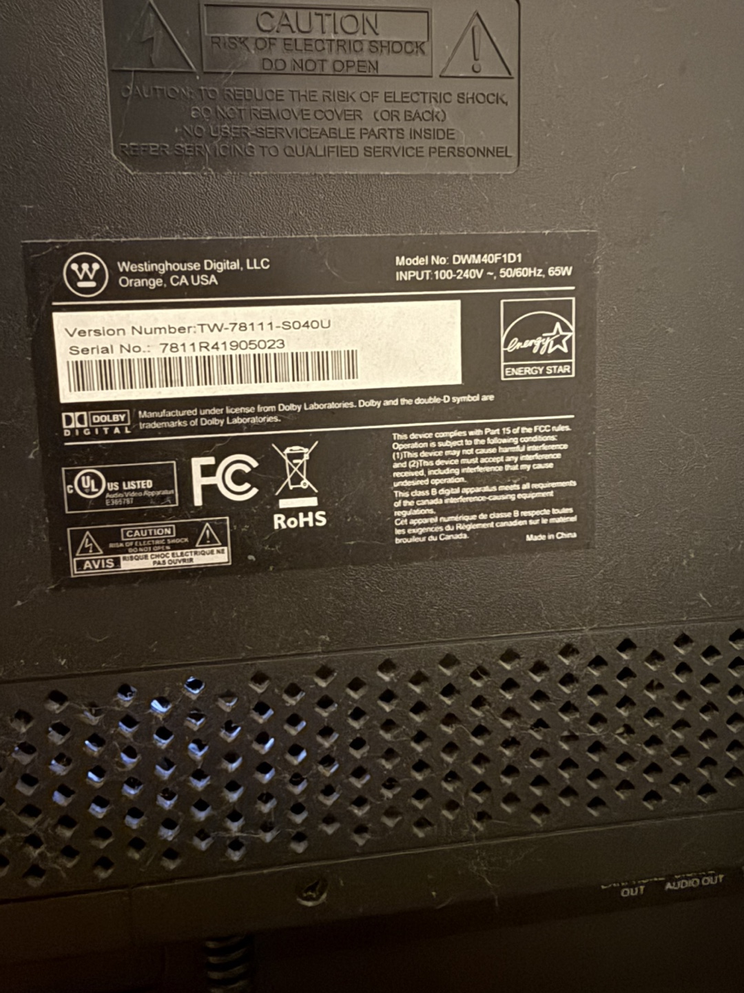 Westinghouse DWM40F1D1 40" TV + Optional Amazon Firestick - photo 3
