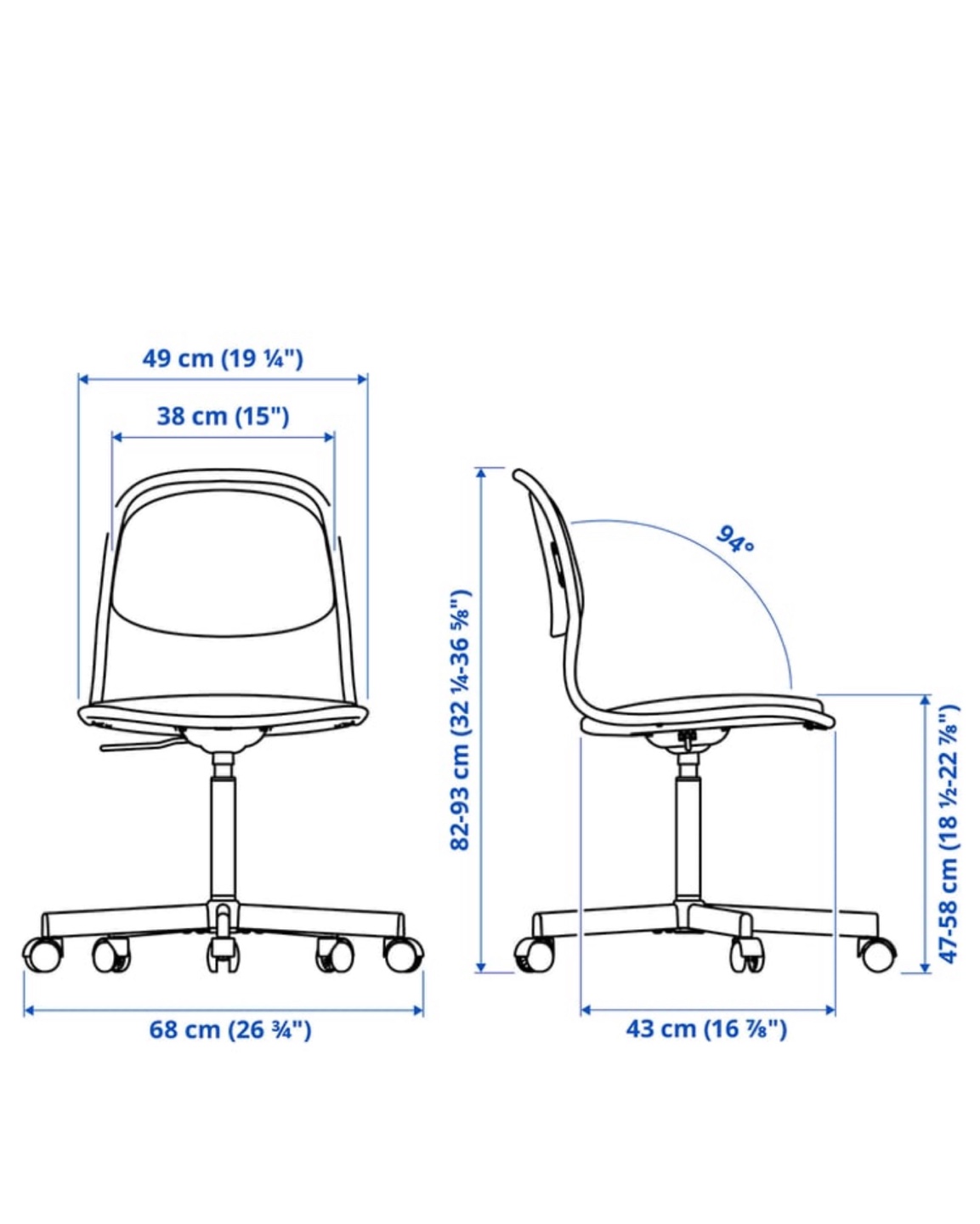 IKEA ÖRFJÄLL Swivel Chair - Blue - photo 4