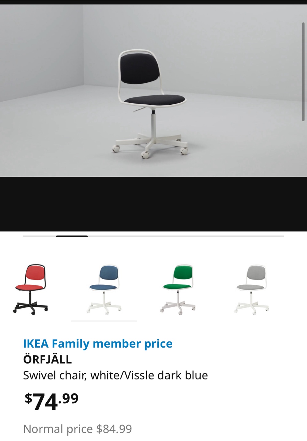 IKEA ÖRFJÄLL Swivel Chair - Blue - photo 3